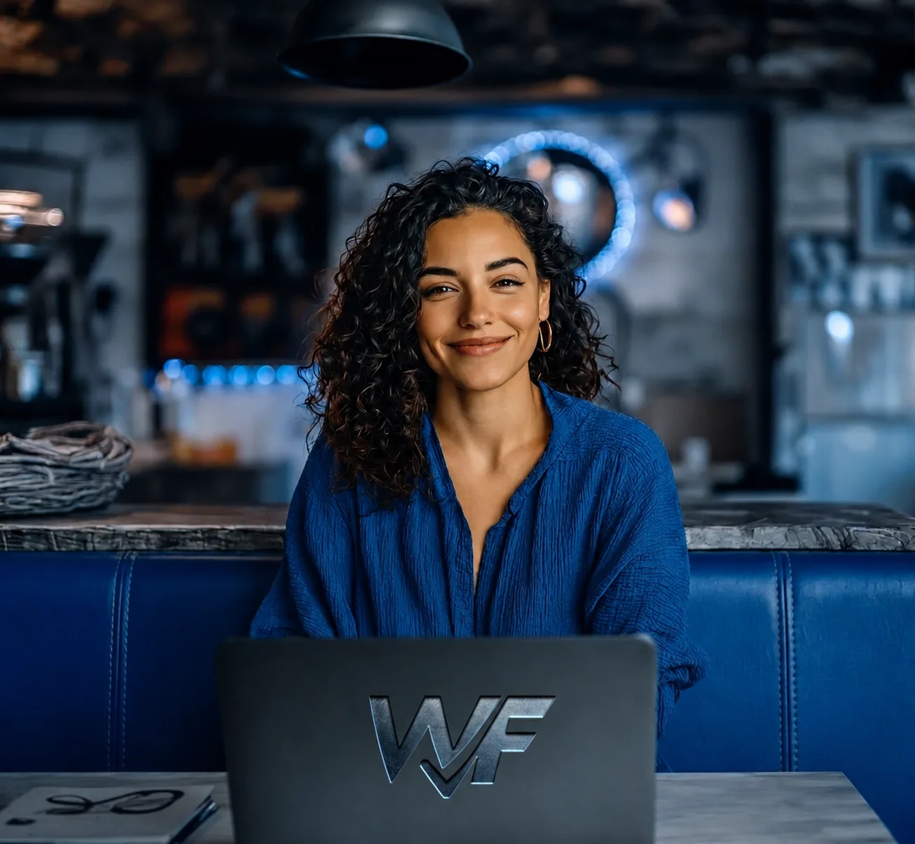 Founder working on a laptop
